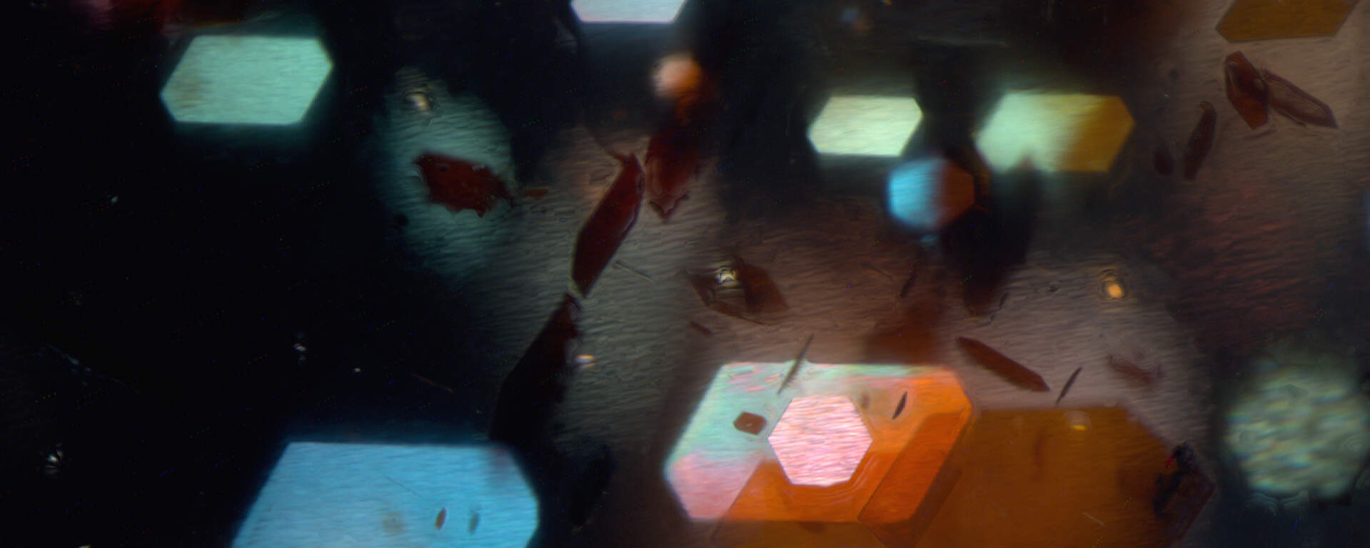 Inclusions of hematite in feldspar (sunstone), India